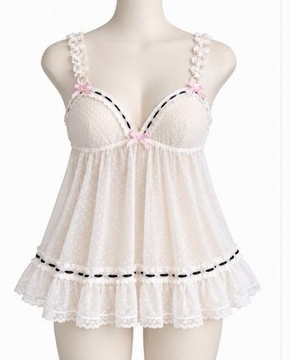 Victoria’s Secret Sexy Little Things 2006 Y2K Ivory Babydoll Size Small NWT